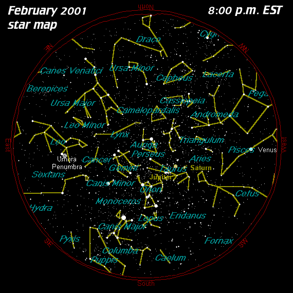 February Star Map