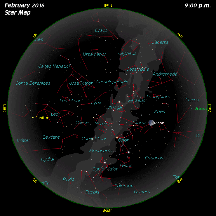 [February Star Map]